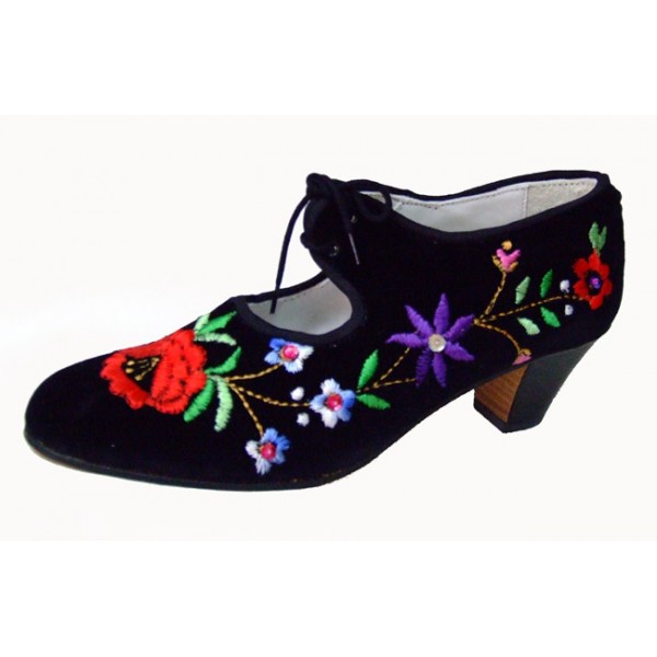 Samnuerly Zapatos Bordados para Mujer Mujer Tela de algodón de Terciopelo  Bailarinas Bordadas Punta Estrecha Primavera Retro Señoras Casual Slip On  Bailarinas Zapatos Tacones Bordados Color  Black  Amazones Moda